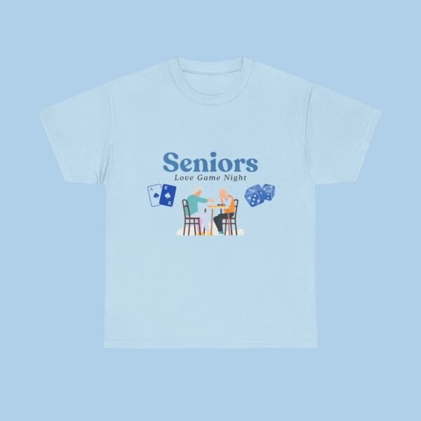 Seniors Love Game Night Unisex Heavy Cotton Tee, gifts for her, gifts for him - Image 2