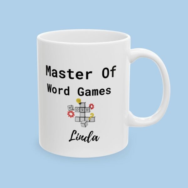 Personalized Master of  Word Games Ceramic Mug, gifts for her, gifts for him, Game Night - Image 2