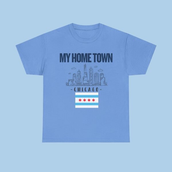 My Home Town Chicago Unisex Heavy Cotton Tee, gifts for her, gifts for him, Chicago cubs, Lake front - Image 4