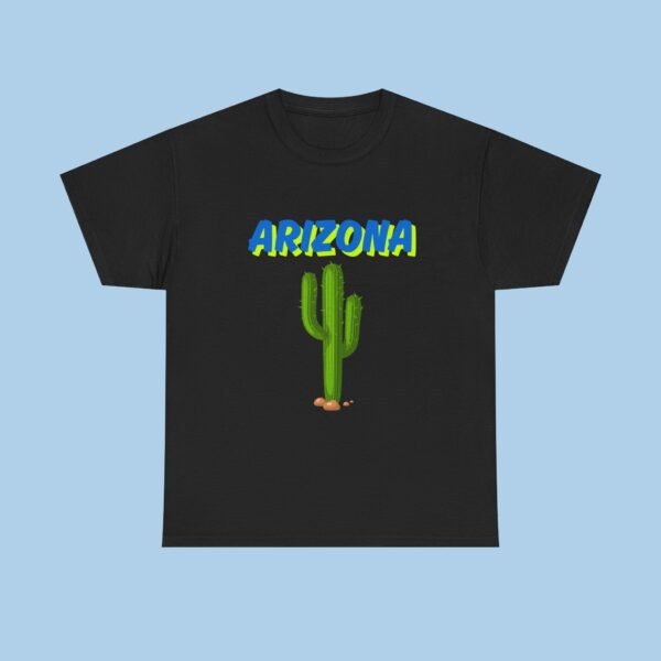 Arizona Cactus Unisex Heavy Cotton Tee - Image 2