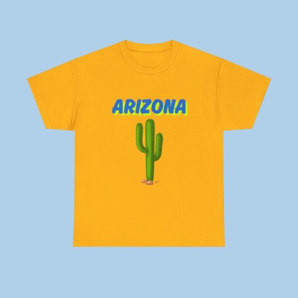 Arizona Cactus Unisex Heavy Cotton Tee - Image 3