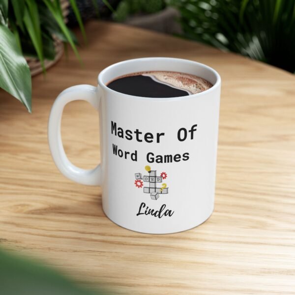 Personalized Master of  Word Games Ceramic Mug, gifts for her, gifts for him, Game Night - Image 4