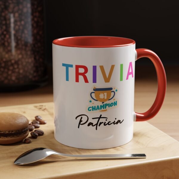 Personalized Trivia Champion Accent Coffee Mug - Image 3