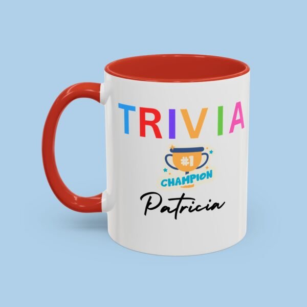 Personalized Trivia Champion Accent Coffee Mug - Image 2