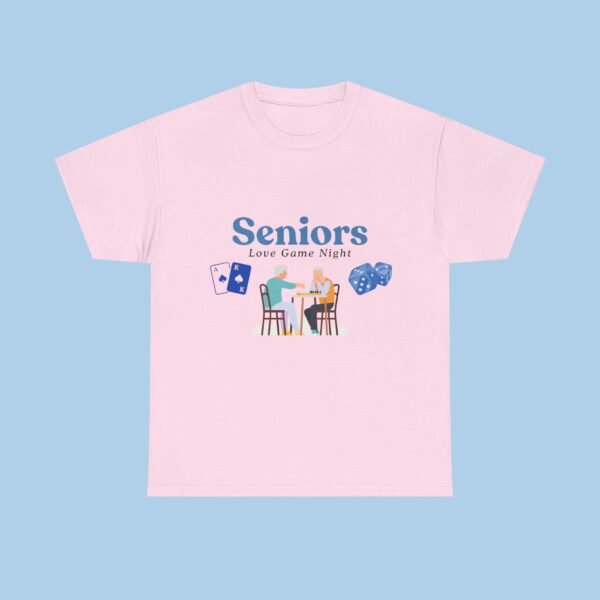 Seniors Love Game Night Unisex Heavy Cotton Tee, gifts for her, gifts for him - Image 3
