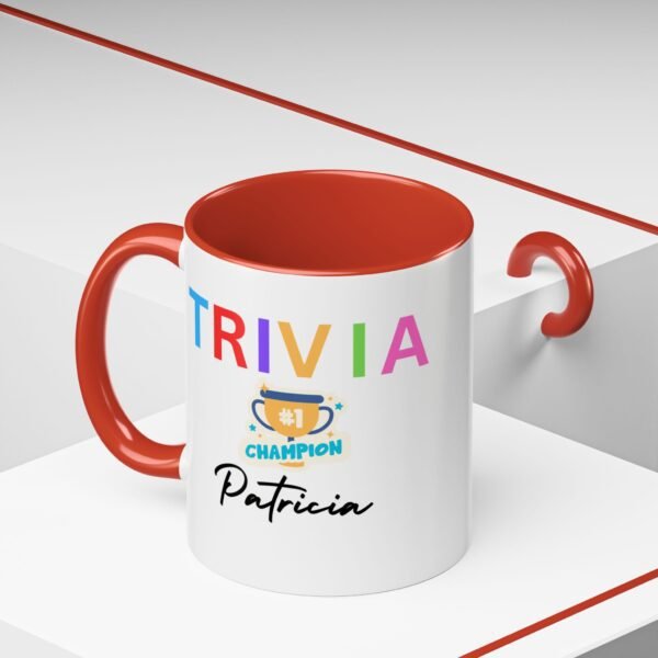 Personalized Trivia Champion Accent Coffee Mug - Image 4