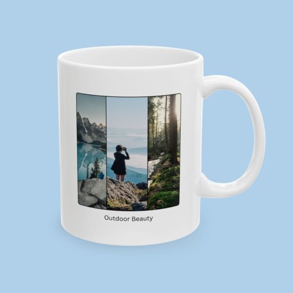 Outdoor Beauty Ceramic Mug, gifts for her, gifts for him, Mountains and Forests - Image 2