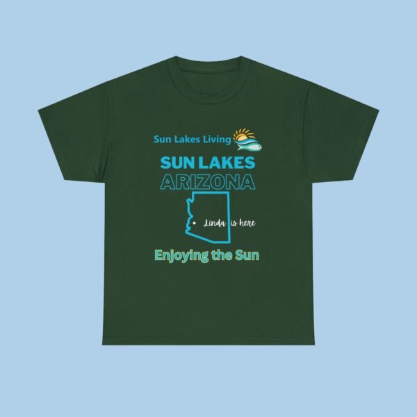 Personalized Sun lakes Living, Enjoying the Sun Unisex Heavy Cotton Tee - Image 2