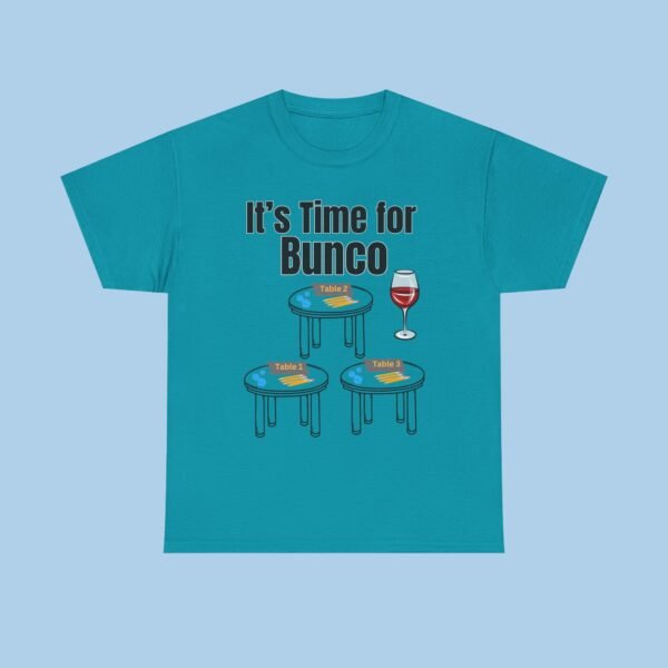 It's Time for Bunco Unisex Heavy Cotton Tee, gifts for her, gifts for him, Game Night - Image 4