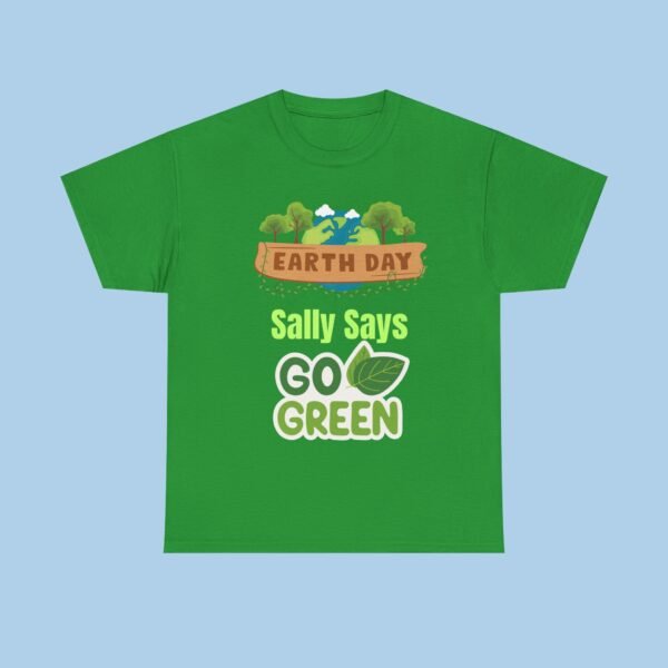 Personalized Earth Day Go Green Unisex Heavy Cotton Tee, gifts for her, gifts for him, Environment - Image 2