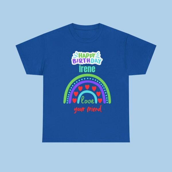 Personalized Happy Birthday Your Friend Unisex Heavy Cotton Tee, gifts for her, gifts for him, Unisex - Image 4