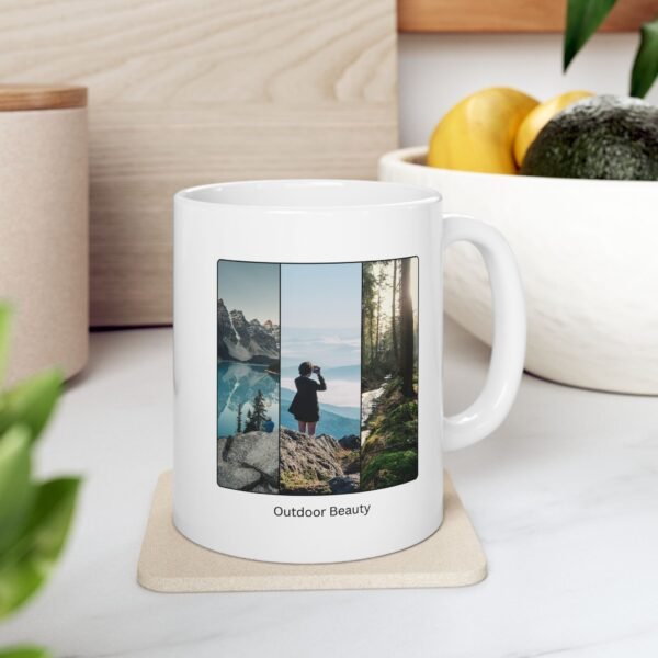Outdoor Beauty Ceramic Mug, gifts for her, gifts for him, Mountains and Forests - Image 3