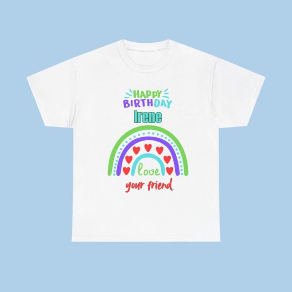 Personalized Happy Birthday Your Friend Unisex Heavy Cotton Tee, gifts for her, gifts for him, Unisex