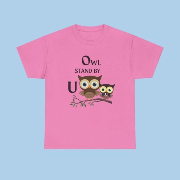 Owl Stand By You Unisex Heavy Cotton Tee, gifts for her, gifts for him, - Image 4