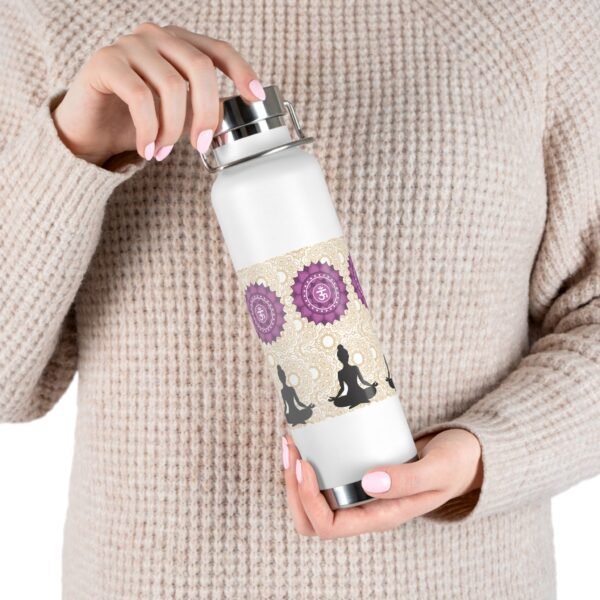 Meditation Copper Vacuum Insulated Bottle, 22oz, gifts for her, gifts for him - Image 2