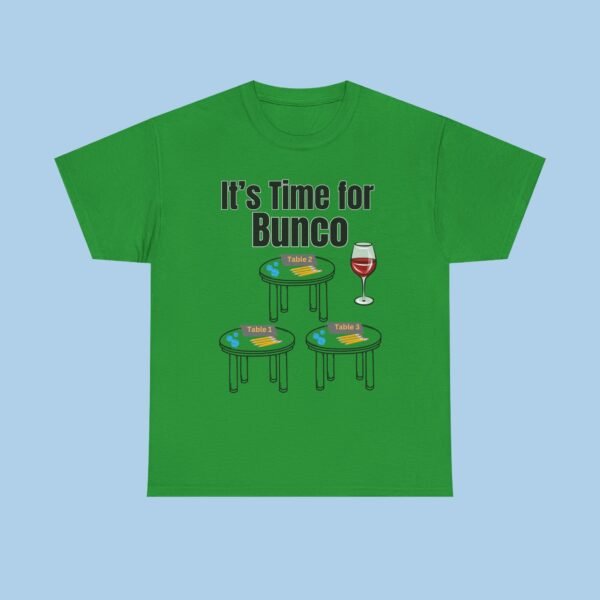 It's Time for Bunco Unisex Heavy Cotton Tee, gifts for her, gifts for him, Game Night - Image 3