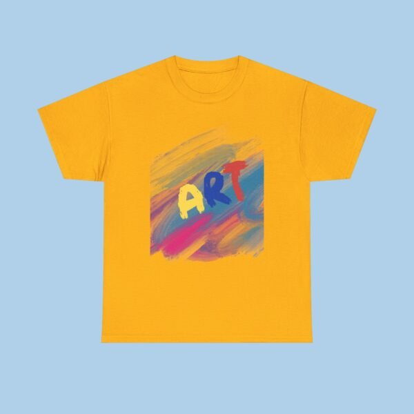 ART Unisex Heavy Cotton Tee, T-shirt, Gifts for her, gifts for him, artist, Paint, colorful - Image 3