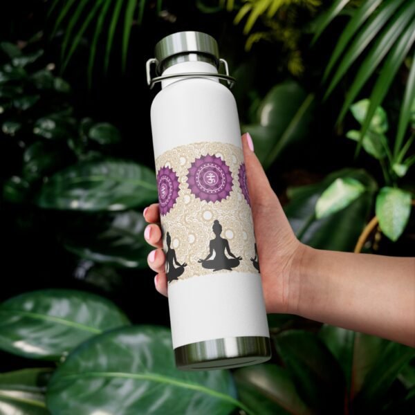 Meditation Copper Vacuum Insulated Bottle, 22oz, gifts for her, gifts for him - Image 3
